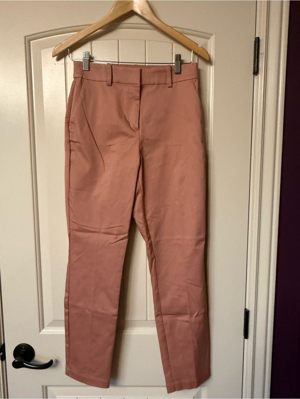 H&M Dusty Pink Cigarette Ankle Pants Trousers Size 4 NWT
